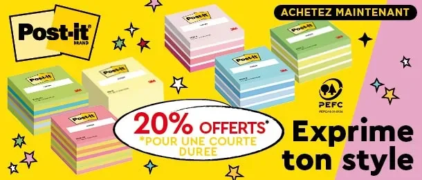 Preuve du coupon - Lyreco - 20% de réduction Lyreco sur [[notes Post-it]]
