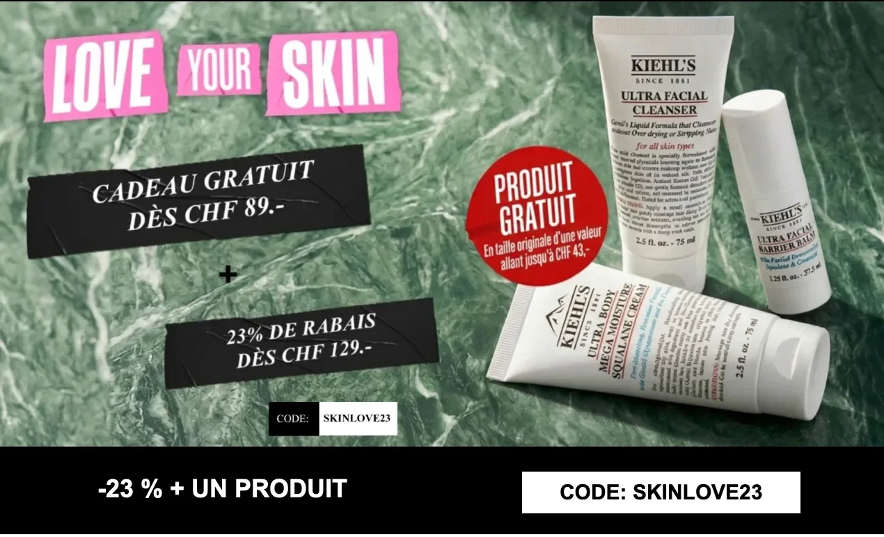 Preuve du coupon - Kiehl's - Kiehl's [[cadeau gratuit]] dès CHF 89