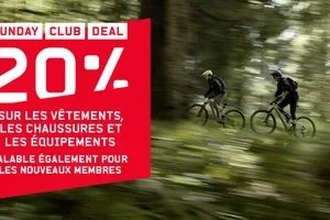 20% sur les vêtements, les chaussures et les équipements de cyclisme - SUNDAY CLUB DEAL