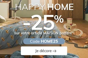 🎁 -25% sur votre article MAISON préféré | 💛 Happy Home