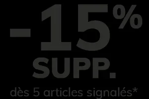 -15% SUPP. dès 5 & cumulable : DERNIER JOUR ! ⌛
