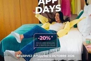 APP DAYS : obtenez 20% de réduction pour vos séjours de 2 nuits ou plus avec l'application ALL Accor