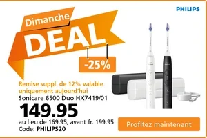 Aujourd'hui seulement : la Philips Sonicare Duo à -25%! 🦷