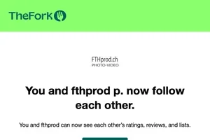 fthprod p. is now following you on TheFork!