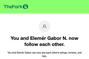 Elemér Gabor N. is now following you on TheFork!