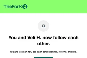 Veli H. is now following you on TheFork!