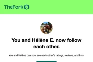 Hélène E. is now following you on TheFork!