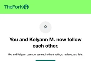 Kelyann M. is now following you on TheFork!