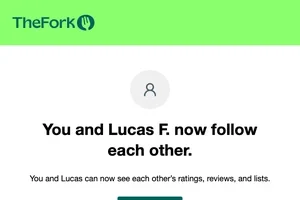 Lucas F. is now following you on TheFork!