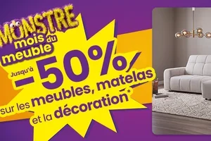 Jusqu'à -50% sur les meubles, matelas et la déco