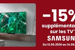 ⏱️ Jusqu'à dimanche: -15% supplémentaires sur les TV Samsung !