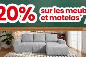 WOW ! -20% sur les meubles et les matelas
