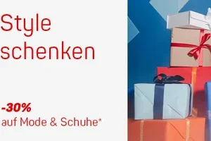 Style schenken: Sichern Sie sich jetzt 30% auf Mode & Schuhe*
