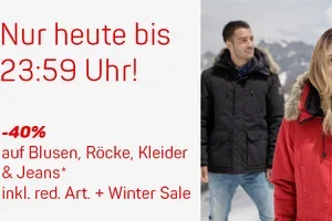Nicht verpassen ⏰ Nur heute -40% auf Winterkleidung* inklusive bereits reduzierte und Winter Sale-Artikel