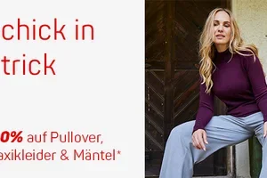 Schick in Strick 🧶 -30% auf Pullover, Maxikleider & Mäntel