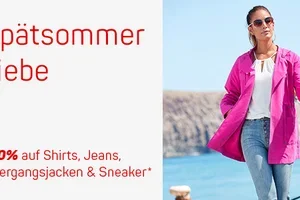 Goldene Tage, neue Looks 🌄 -30% auf Shirts, Jeans, Übergangsjacken & Sneaker