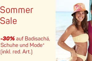 Für Strand & Stadt: Badisachä, Schuhe & Mode mit 30% Rabatt