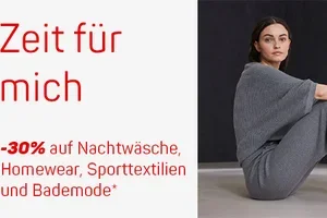 Aktiv oder gemütlich? -30% auf Nachtwäsche, Homewear, Sporttextilien und Bademode