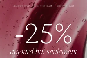 Aujourd'hui, tu as droit à une remise de 25 %...