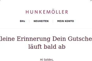 Soldes, du hast noch einen Gutschein