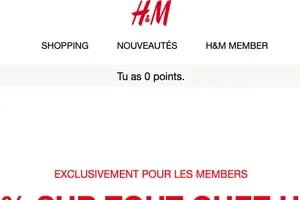 -20% sur tout chez H&M