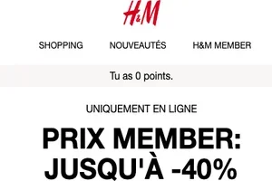 Prix Member: jusqu'à -40%