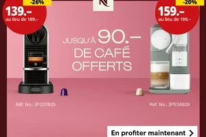 Aujourd’hui seulement : jusqu’à 26 % de réduction sur une machine Nespresso 🤩
