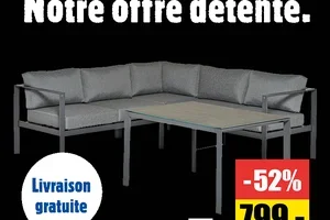 -52% sur le salon de jardin d'angle Romny