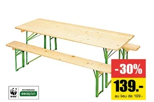 -30% sur votre nouvel ensemble table et bancs 🎉