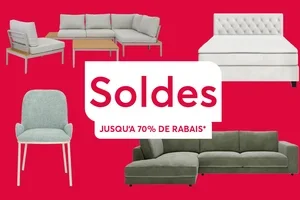 SOLDES : Jusqu'à 70% de rabais sur vos meubles préférés