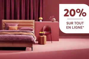 20% de rabais sur tout en ligne