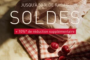 Offre à durée limitée : 10 %* de rabais supplémentaires sur TOUS les articles en solde 