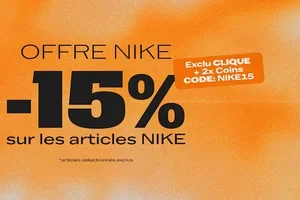 15 % sur Nike et bien plus 👀