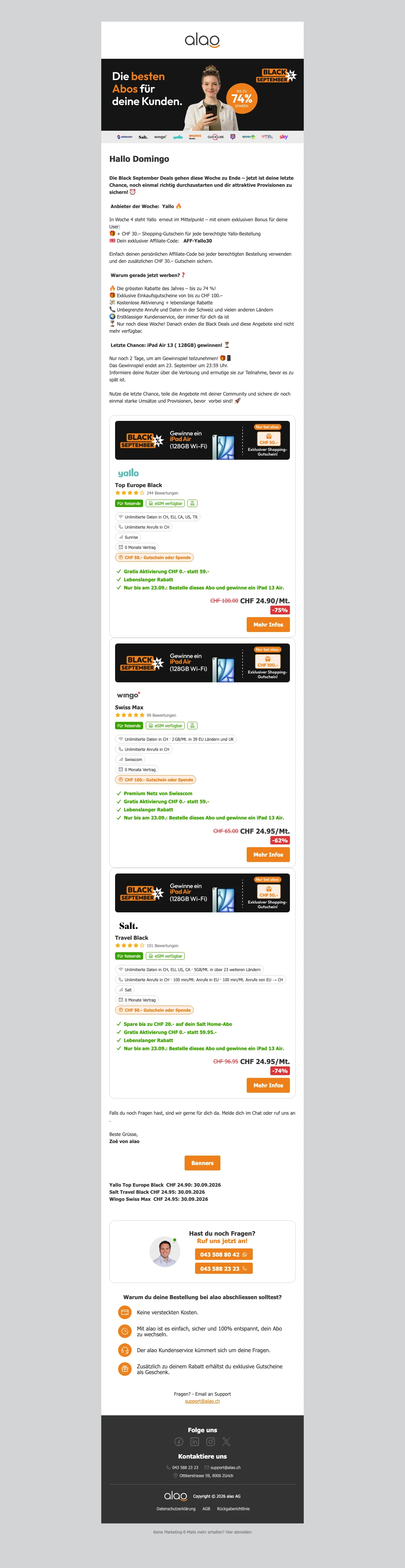 Preuve du coupon - alao - [[Bon d'achat]] pour les commandes Yallo éligibles