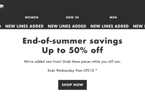 Up to 50% off: new lines added