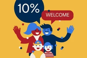 Vos 10 % de réduction en cadeau de bienvenue