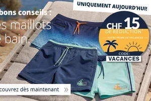Aujourd’hui seulement : profitez de CHF 15 pour vos vacances.