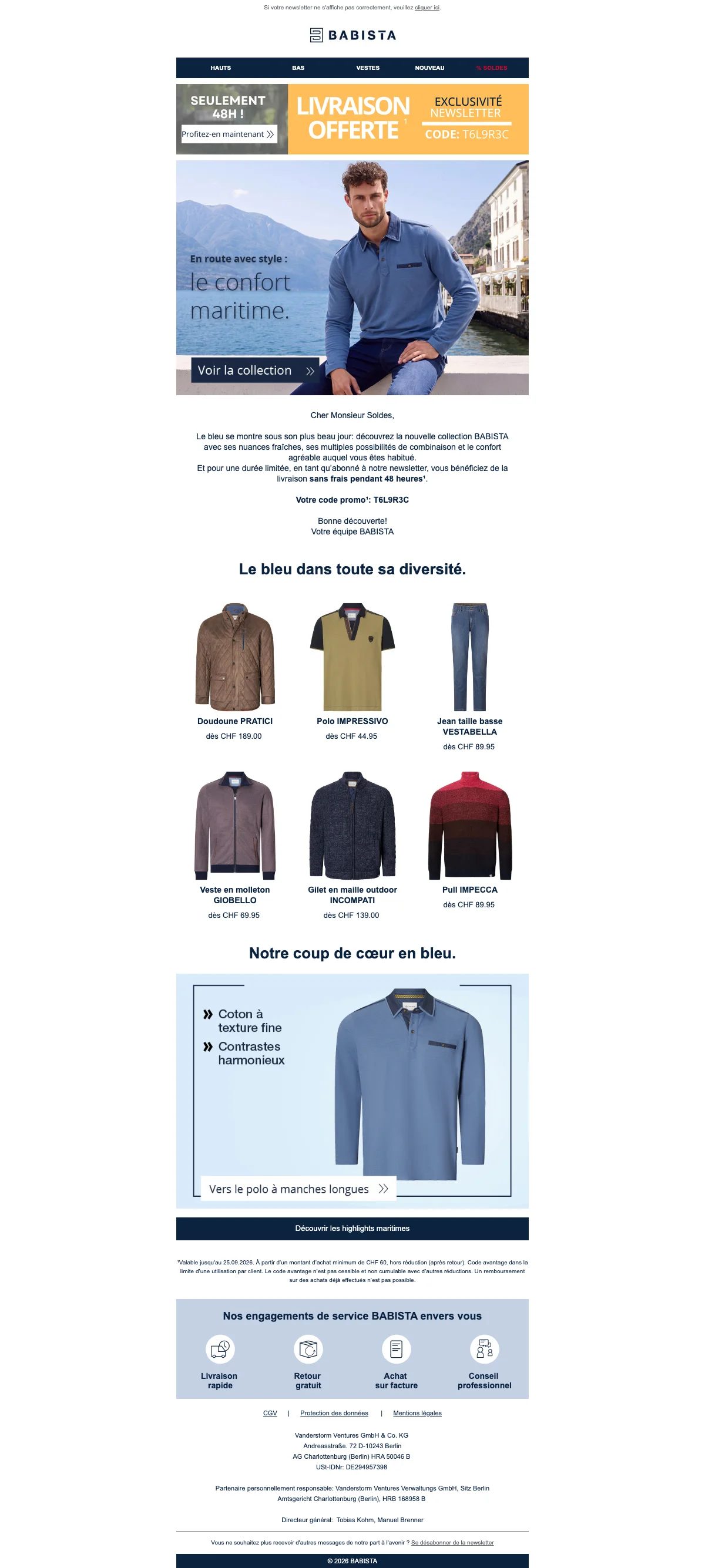 Preuve du coupon - Babista - Code promo : [[livraison gratuite]] 48h, exclusivité newsletter