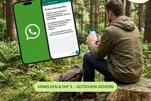 Neu auf WhatsApp: CHF 5.– für Dich 📲