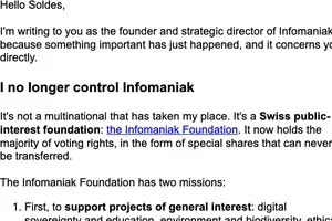 An (important) message from Infomaniak's founder