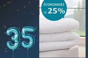 25 % sur nos couettes! C'est le moment de se blottir bien au chaud.