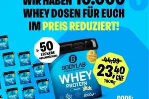10.000 Whey Boxen. CHF 23.40. Dein Moment!