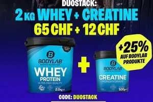DUOSTACK: 2 kg Whey 65 CHF + Creatin 12 CHF