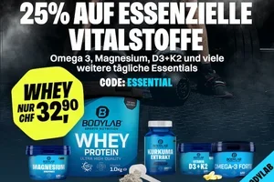 Jetzt 25 % auf Vitalstoffe + 23 % auf BODYLAB 🤑