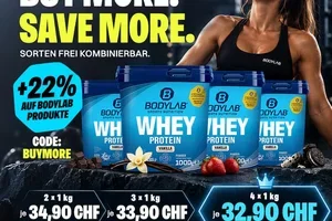 1 kg Whey ab 32,90 CHF + 22 % auf BODYLAB!
