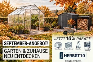 🍂 Herbstrabatt: 10% auf Gartenbedarf!