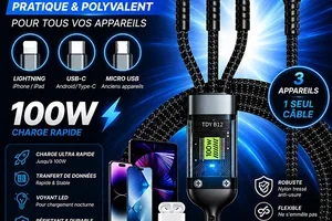 Cable chargeur 3en1 🧀 Appareil à raclette 3 en 1
