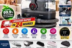 🧼 Nettoyeur à vapeur 5 en 1 🍞 Grille-pain 2 fentes ...
