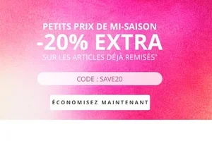 🎁 -20 % extra sur les soldes : profitez-en !