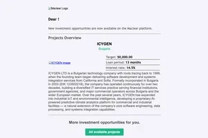 Don't miss it! A new project "ICYGEN (PJ1530)" listed on the Maclear platform.